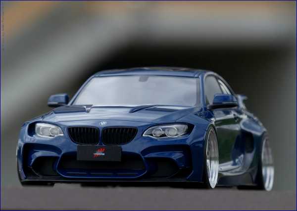 1:18 BMW M235i Darwin Pro MTC Black Sails Widebody 2018 Deep Blue See